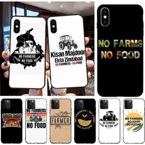 No Farmers No Food Phone Case For Iphone 6 6s 7 8 Plus XR X XS XSmax 11 12 Pro Mini Max