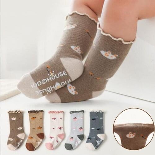 0-5 Years Baby Toddlers Girls Socks Soft Cotton Baby Boy Ankle Sock Children Socks Anti Slip Infant Floor Sock