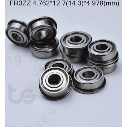 FR3ZZ R3 R3ZZ 4.762*12.7(14.3)*4.978(mm) 10pieces free shipping bearings ABEC-5 Flange bearings FR3ZZ chrome steel bearing FR3ZZ