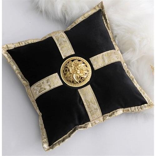 Middle East Luxury Ceramic Incense Burner Pillow Censer Holder Creative Golden Cushion Home Tea House Yoga Accessories 30x30cm