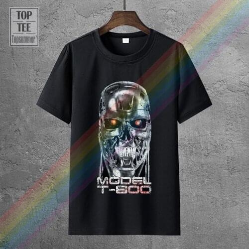 Skullhead Model T 800 T Shirt Cyberdine Skynet Movie Cyborg Terminator T Shirt