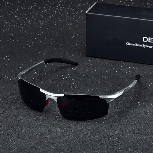 2021 Vintage Retro Brand Designer Men Polarized Frameless Sunglasses Square Classic Men Shades Sun glasses UV400