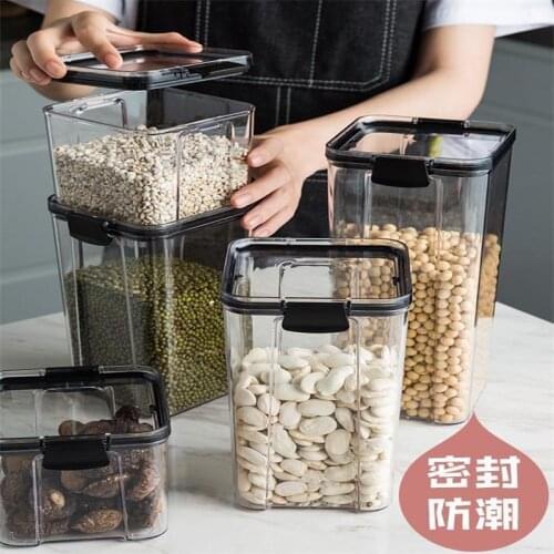 700ML PET Plastic Food Containers set Transparent Stackable Dry Food Storage Box Kitchen Spaghetti Noodles Sealed Containers