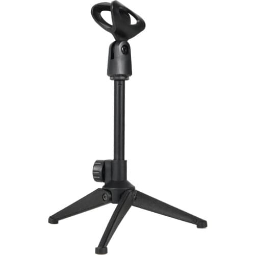 Microphone Stand Desktop Tripod Mini Portable Table Stand Adjustable Mic Stand Mic Clip Holder Bracket Lightweight Bracket