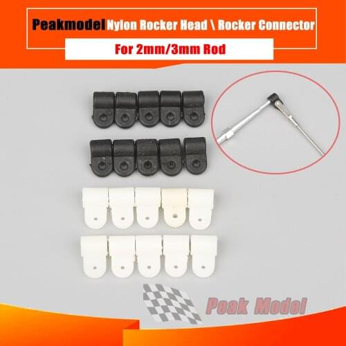 10 PCS Nylon Rocker Head \\ Rocker Connector \\ Rudder Surface Tie Rod Connector (for 2mm, 3mm Connect Rod)