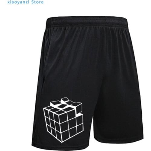 New Rubik Rubix Cube Qube Blocks Retro Gaming running Men Funny sportswear Man Clothing Shorts Camiseta short pants top-20934