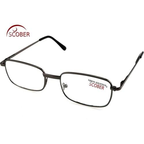 2019 = Scober Natural Crystal Reading Glasses !two Pairs! Full-rim High-quality Alloy Frame Men Women Spectacles +1 +1.5 To +4
