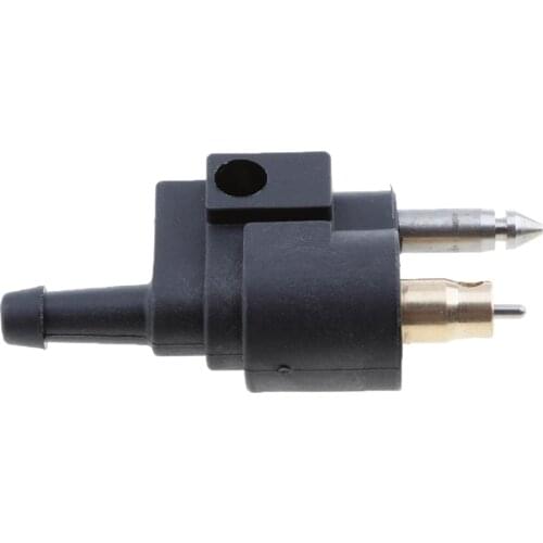 1/4 inch Male Fuel Line Hose Adapter Fitting Pipe Connector Replacement for Yamaha (Black)