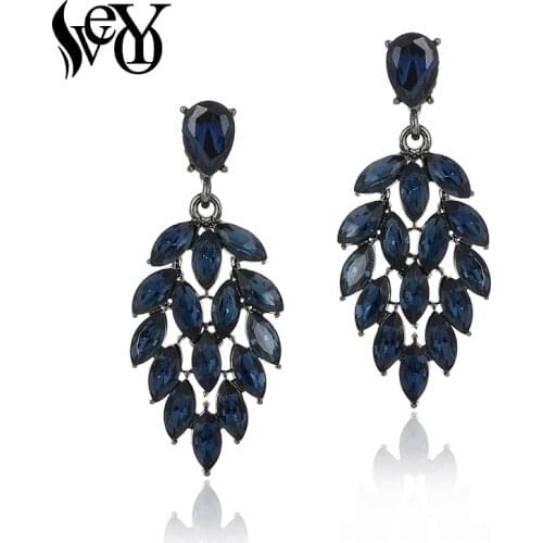 VEYO Trendy Crystal Drop Earrings Fashion Luxury Dangle Earrings For Women Jewelry
