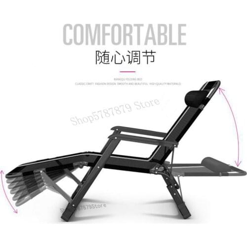 Folding bed single bed portable office lunch break nap bed camp bed summer cool multifunctional dual-use recliner