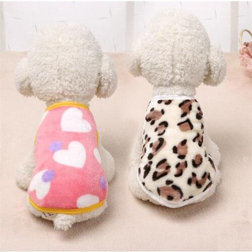 Cartoon Puppy Vest Clothing Warm Dog Clothes Chihuahua French Bulldog Winter Dog Coat for Small Dogs Pet Cat Clothes