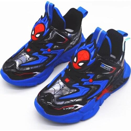 Disney childrens cartoon spiderman boys and girls casual shoes sports shoes non-slip soft bottom student running shoes