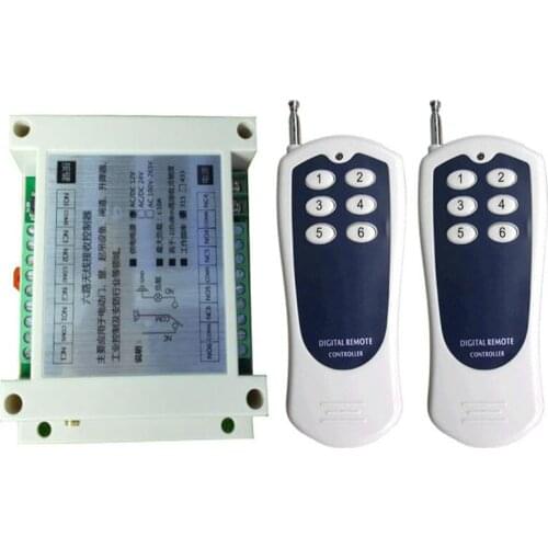1000m universal DC 12V 24V 36V 48V 10A 6CH 10A relay RF Wireless radio Remote Control 433 mhz or 315mhz Industrial/agricultural