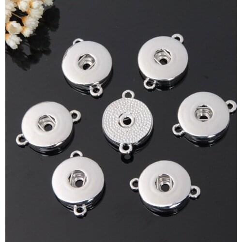 Factory wholesale 50pcs/lot 18mm metal button charm snap socket diy button findings snap pendants for diy snap button jewelry