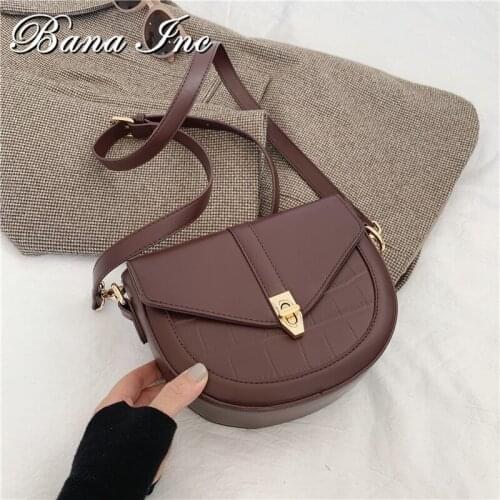 Sac femme Women Saddle Bag Vintage Casual Crossbody Bag Pu Leather Oblique Satchel High Quality Ladies Handbag And Purse