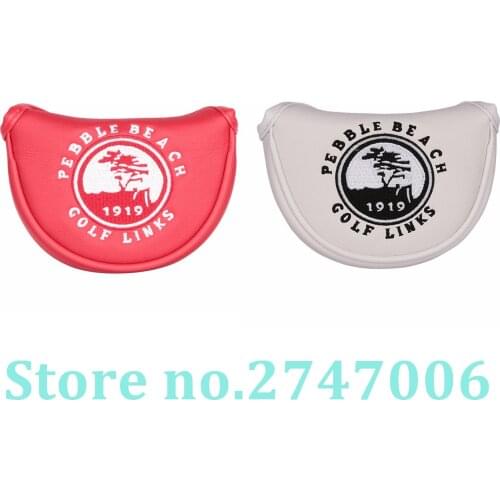 1pc Pebble Beach Golf Small Mallet Putter Club Head Cover with Magnetic Closure