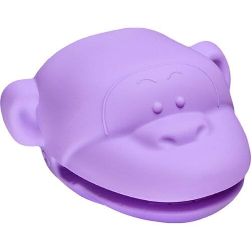 2PC Oven Gloves Monkey Shaped Mini Oven Mitts Gloves Silicone Heat Resistant Cooking Pinch Mitts Potholder kitchen gloves#p8