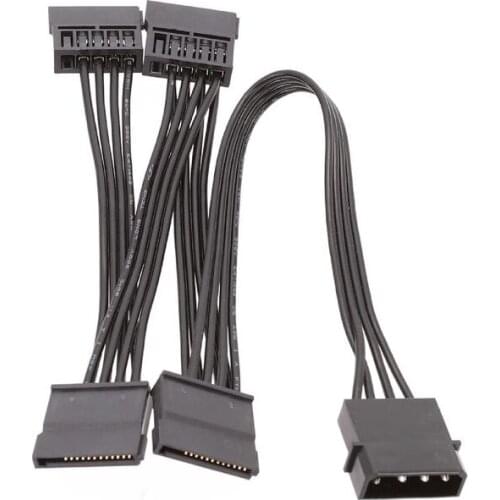 4pin IDE 1 to 4 SATA 4-pin Hard Drive Power Supply Splitter 2/3/4 Sata Cable Cord for DIY PC Sever to SATA Power Converter Cable