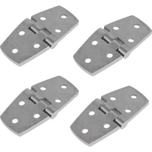 4Pcs Boat Door Hatch Locker Flush Strap Hinge Corrosion Resistance- Marine 316 Stainless Steel