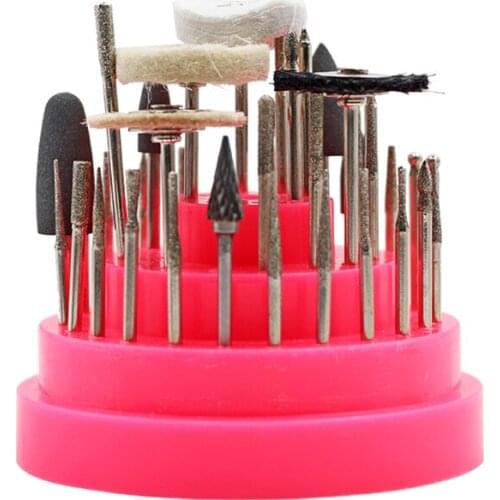 41Pcs Dental Polishing Burs Silicone Burs Set Rubber Rotary Tungsten Steel 2.35mm Teeth Whitening Equipment Dentist Tools