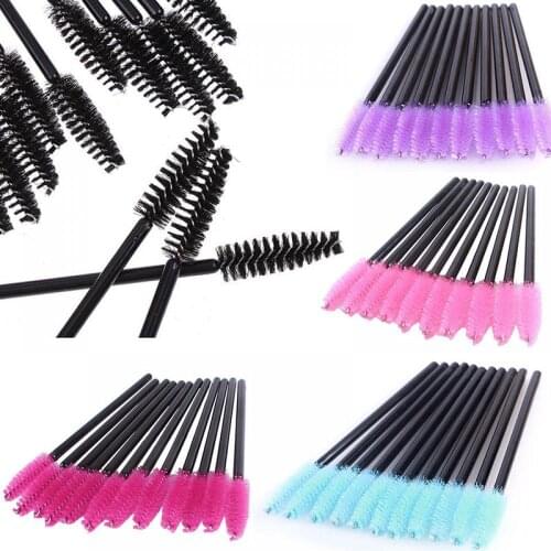 50Pcs Women Eyelash Brushes Disposable Mascara Wands Applicator Brushes Eye Lashes Cosmetic Brush Makeup Tools