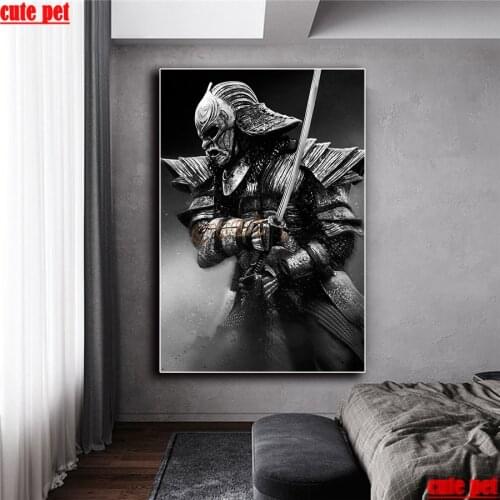 5d diy diamond painting Japanese samurai diamond painting cross stitch mosaic embroidery diamond round square stones decor salon