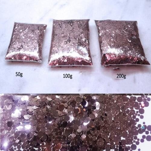 Metallic Rose Gold Mixed Dot Glitter |1 MM | 2 MM | 3 MM | Solvent Resistant | Slime Art | Nail Art| Tumbler 100g/200g/500g/bag