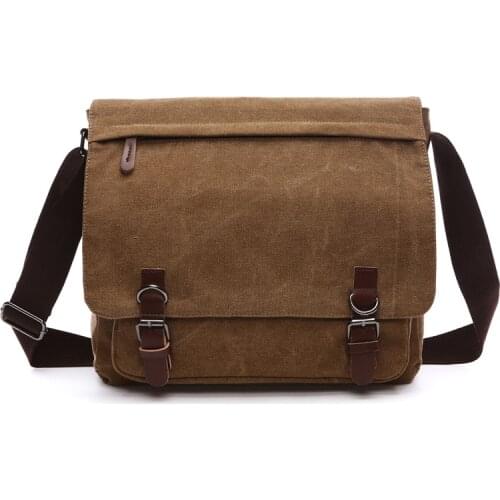 B22 Hot Sale New Arrive Unisex Canvas Bag Vintage Messenger Bag Brand Business Casual Travel Shoulder Bag Laptop Bag Male Bolsa