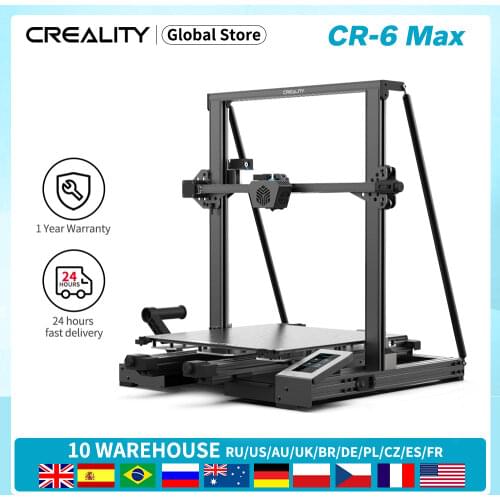 CREALITY CR-6 Max 3D Printer Dual Y Axis Auto Leveling Silent Motherboard 4.3 Inch HD Color Touchscreen 400*400*400MM