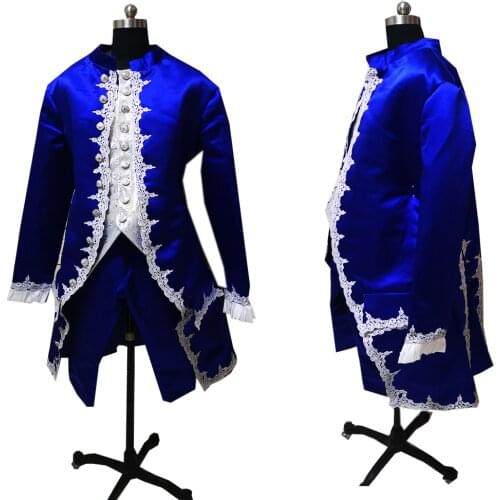 D-537 blue Victorian /Civil War mens period costume Medieval Renaissance stage performance/Prince charming William