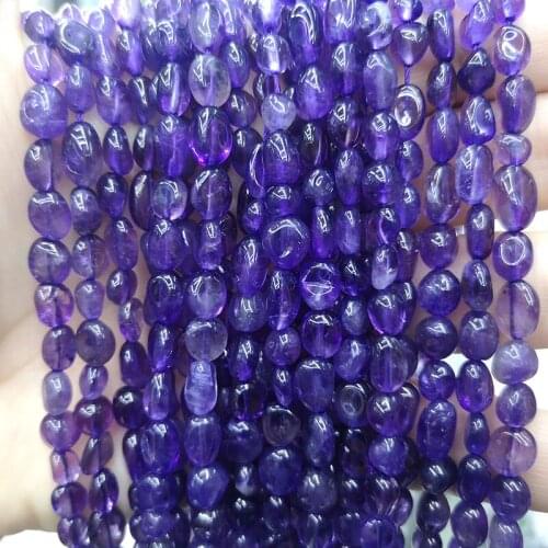 Natural Purple Gravel Amethyst Stone Beads Loose Irregular Gemstone Spacer Beads For Jewelry Making DIY Bracelet Handmade 6-8mm