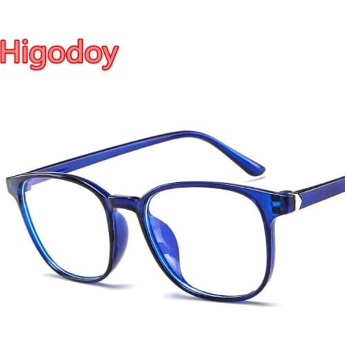 Higodoy Fashion Round Glasses Frame Men Women Optical Spectacle Frame Eyeglasses Vintage Plastic Eye Glasses Clear Lens