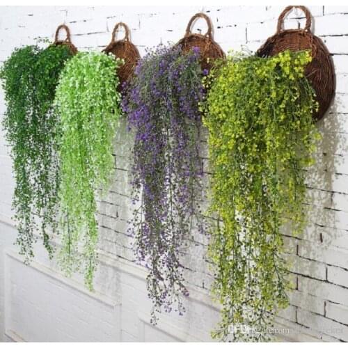 Artificial flowers vine ivy leaf silk hanging vine fake plant artificial plants green garland home wedding party decoration