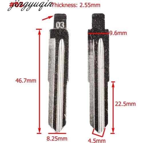 Jingyuqin 5pcs/lot #3 Flip Remote Uncut Car Key blade for Chevrolet Lova Buick Excelle Honda Accord Haval No.3 Folding Key Blank