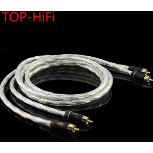 TOP-HiFi Pair RCA Cable Hi-end Audio 2RCA to 2RCA Interconnect Cable for Amplifier CD DVD player