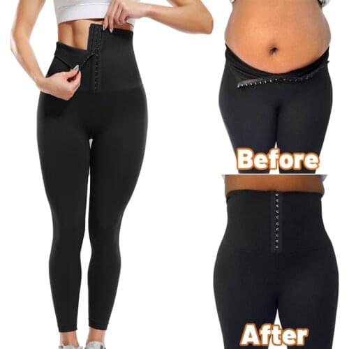 Super High Waist Corset Leggings for Women with Adjustable Body Shaping Waist Cincher Compression Workout Pants Shapewear