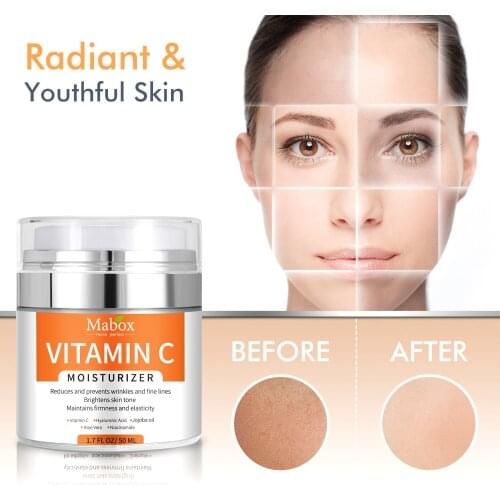 Cream Vitamin C to improve dull skin anti-aging refreshing non-greasy whitening nourishing brightening and freckle 50ml