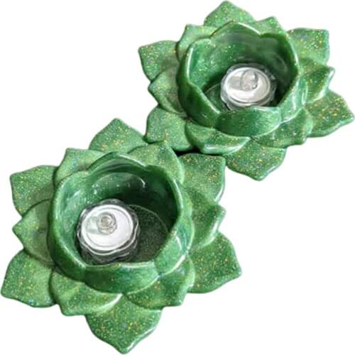 Lotus Tea Light Candles Holders Resin Mold Flower Candlestick Epoxy Casting Silicone Molds For Diy Jewelry Box