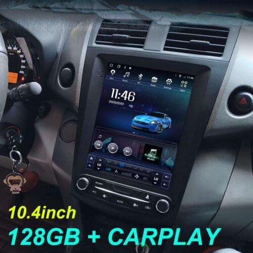10.4inch Tesla Radio Screen Multimedia Video Player For Toyota RAV4 2006 - 2009 Android 10 GPS Autoradio CARPLAY Stereo 128GB