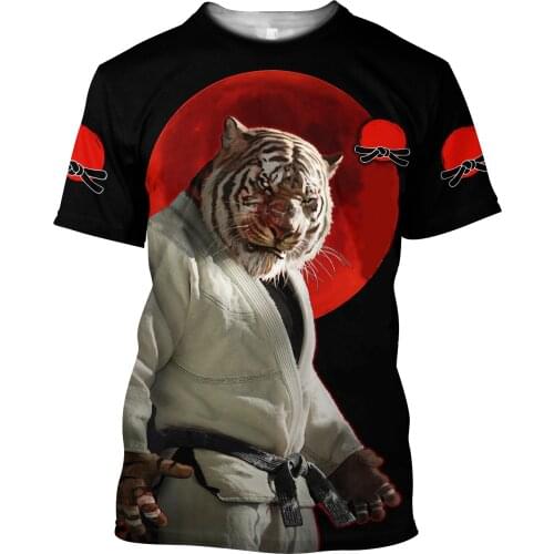 Love Jiu Jitsu Mens 3D Print t-shirts Martial Tiger Art Unisex Summer Short Sleeve Tee Harajuku Punk Style Hip Hop Women Tops 02