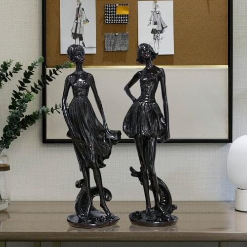 New Fashion Beauty Close-up Figures Sculpture Crafts Accessories/Home Interior Showcase Character Dance Lady girl Statue Decor