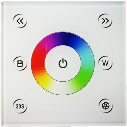 New Led RGBW Strip Controller DC12V-24V 4A 4 Channel Output Glass Touchable Wall Mount 5050 3528 RGB RGBW String Tape Ribbon Dim