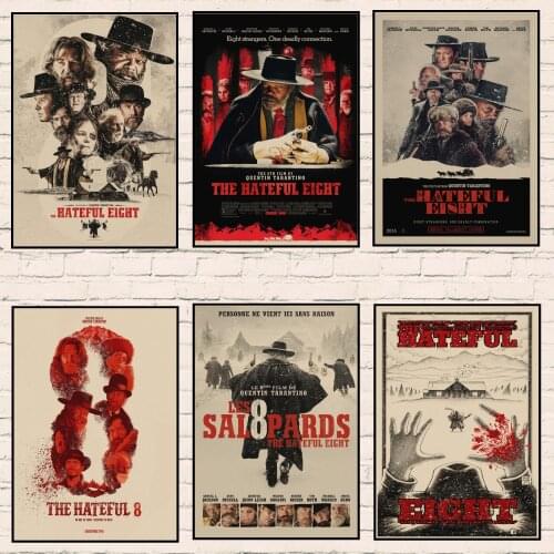 The Hateful Eight Posters Quentin Tarantino Classic Movies retro Posters home decor High Quality Painting wall stickers
