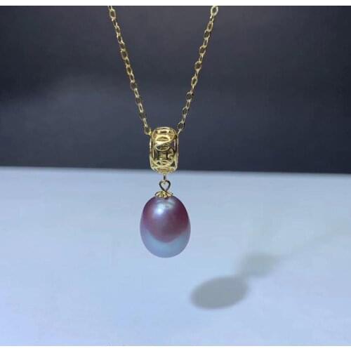 Shilovem 18k yellow gold Natural freshwater pearls pendants fine Jewelry women trendy plant no necklace gift new mymz008zz
