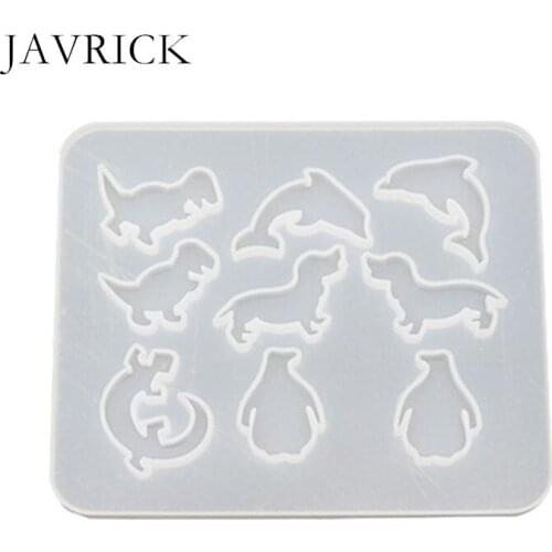 Resin Silicone Molds Pendant Making DIY Crystal Epoxy Mold Small Dinosaur Dolphin Craft Tool DIY Earrings Jewelry Making Tool