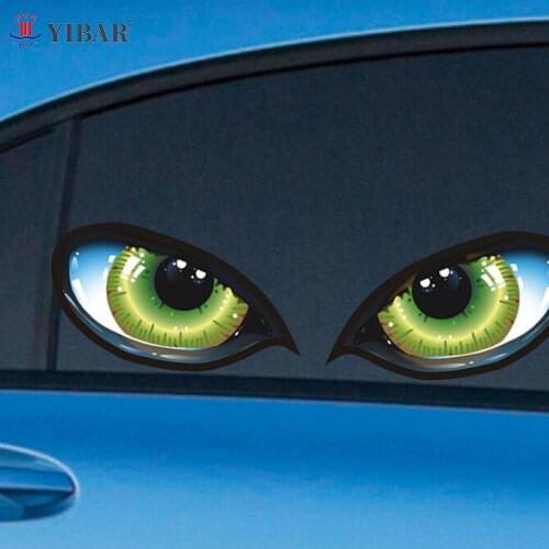 Stereo Reflective Cat Eyes Car Sticker Car Auto Side Fender Eye Stickers Adhesive Creative Rearview Mirror Decal