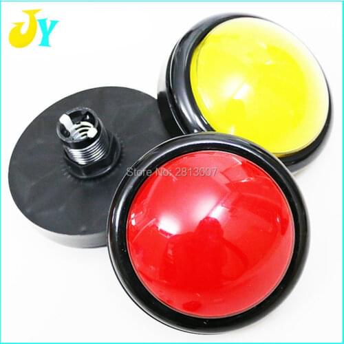 5V 12V LED Lights Convex 100mm Buttons Large illuminated Keys Amusement parts Button Switches With Microswitch