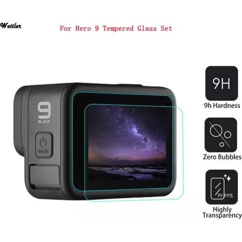 Tempered Glass Screen Protector For Gopro Hero 9 black Sport Camera Screen Protector Film Camera Accessories in Stock