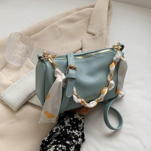 High Quality Solid Color Single Shoulder Bags for Women 2021 New Chain Leather Womens Handbags Fashion Crossbody Bag Sac A Main