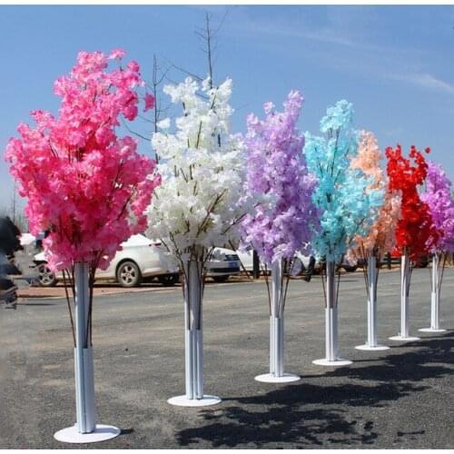 1.5M Tall Upscale Artificial Cherry Blossom Tree Runner Aisle Column Road Leads For Wedding decoration
